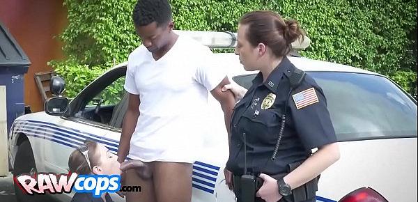  Kinky cop drilled with black dick